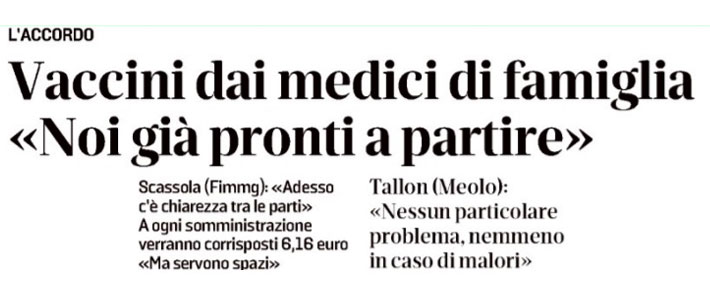 Vaccini Anti Covid Dagli MMG: FIMMG In Attesa Dell'incontro Con La ...